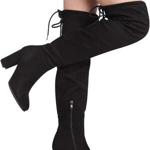 Dream Pairs Black Over-the-Knee Boots